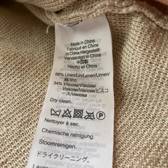 Cream Long Cardigan with Long Sleeves - Picture 4 of 4